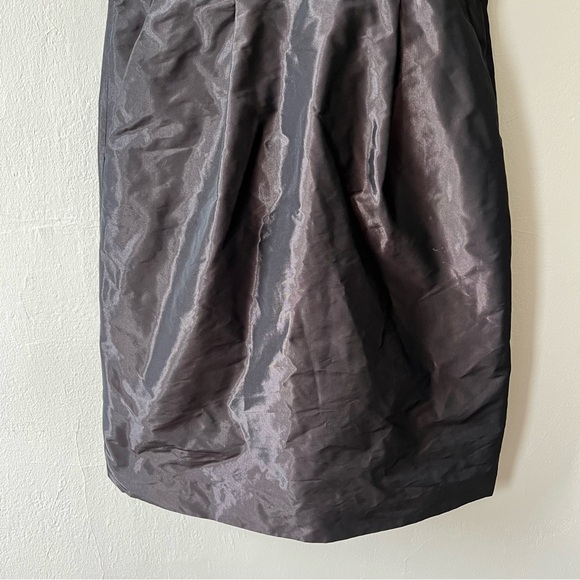 Banana Republic Gray Pleated Sheath Mini Dress | Size 12P - Picture 4 of 8